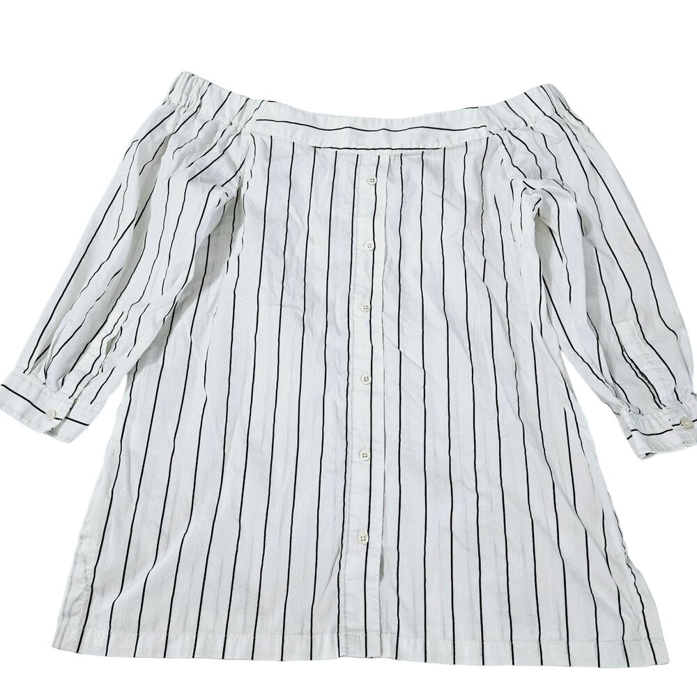 Porophrase Womens Blouse Multi-Color Size Small Cotton Blend Off Shoulder